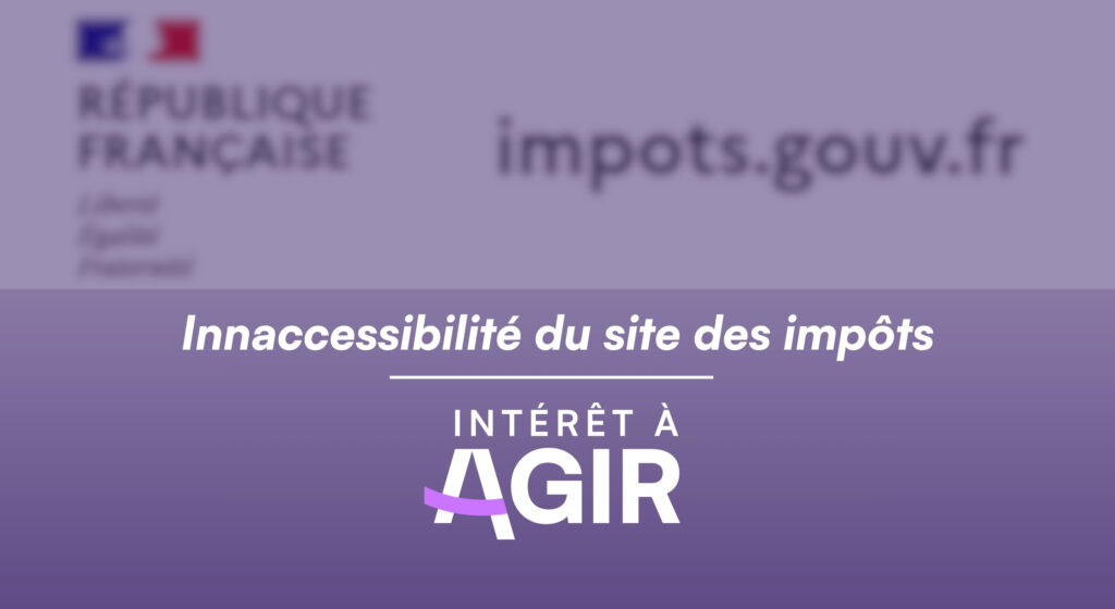 Site impots.gouv.fr flou en arrière plan.