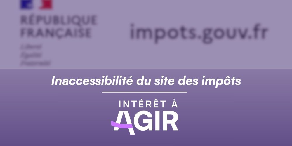 Site impots.gouv.fr flou en arrière plan.