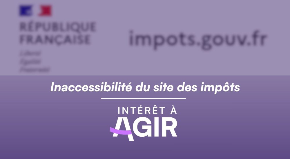 Site impots.gouv.fr flou en arrière plan.