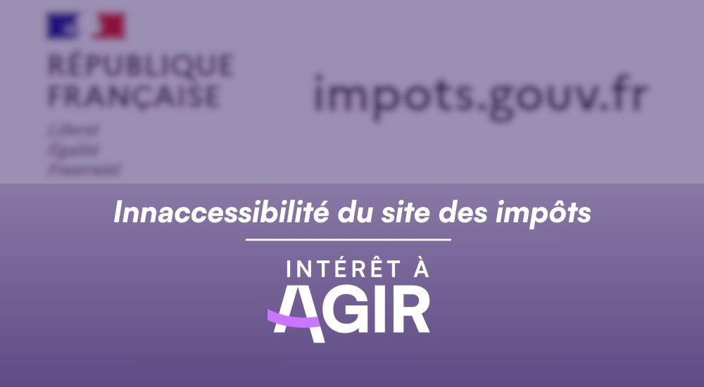 Site impots.gouv.fr flou en arrière plan.