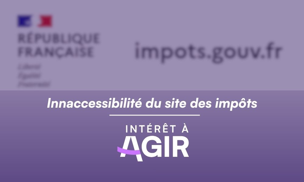Site impots.gouv.fr flou en arrière plan.